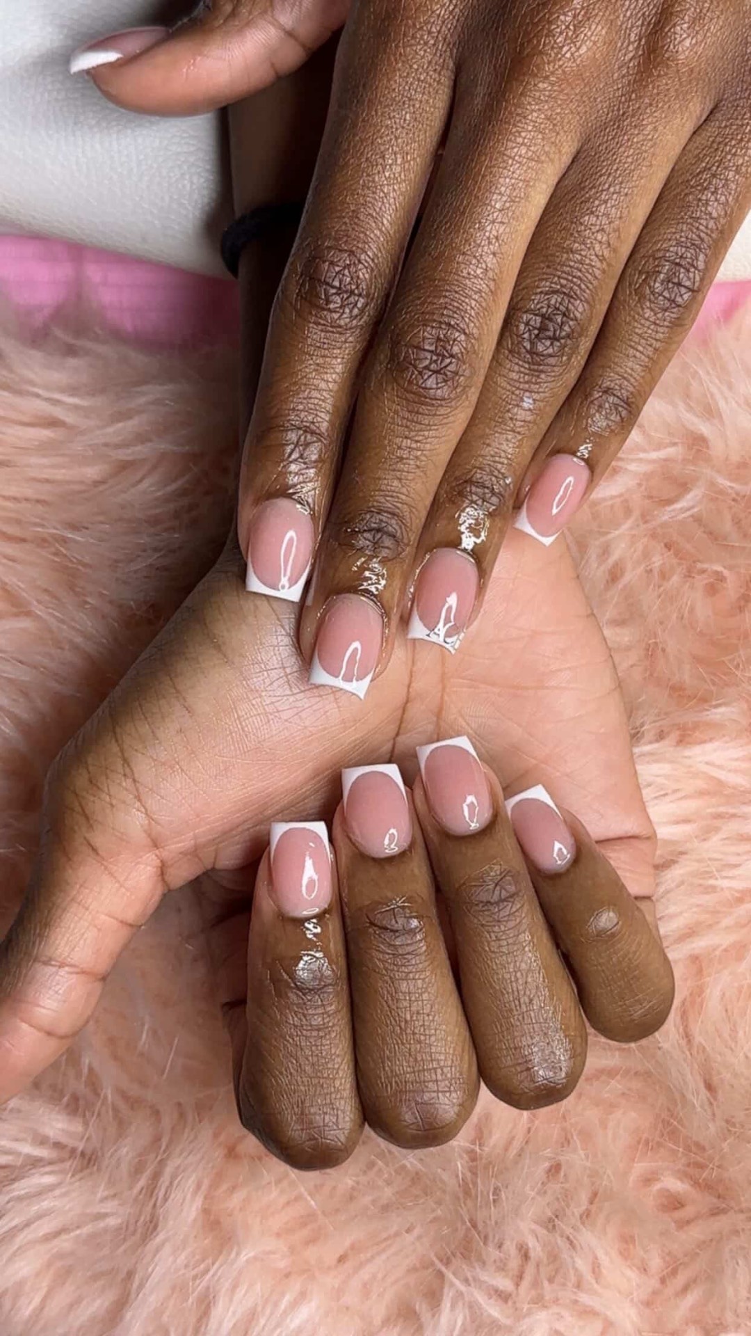Classic French tip nail set
